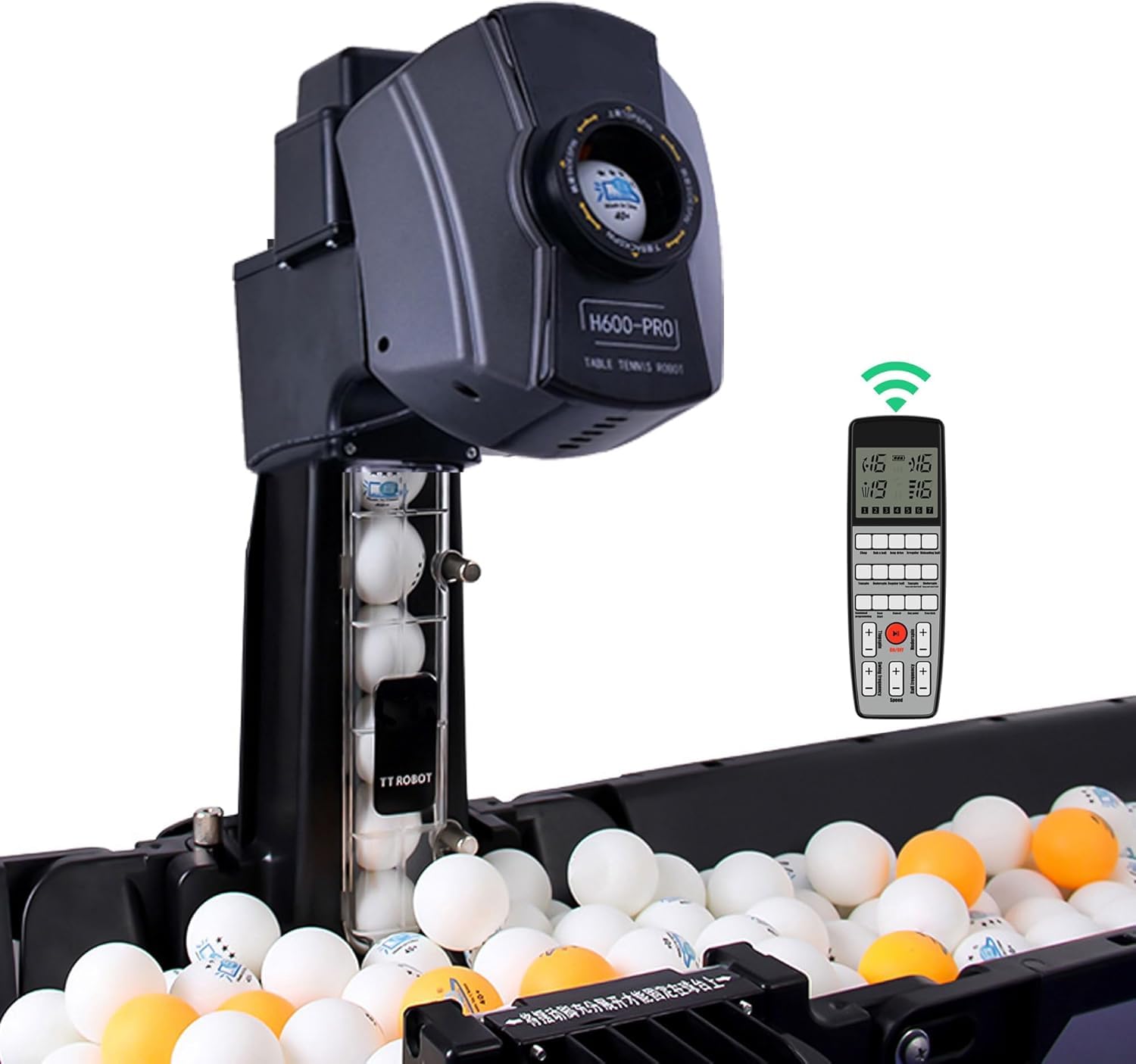 Robot per tennis di tavolo/Macchina per palle di ping-pong con telecomando e robot per tennis di tavolo dotato di rete