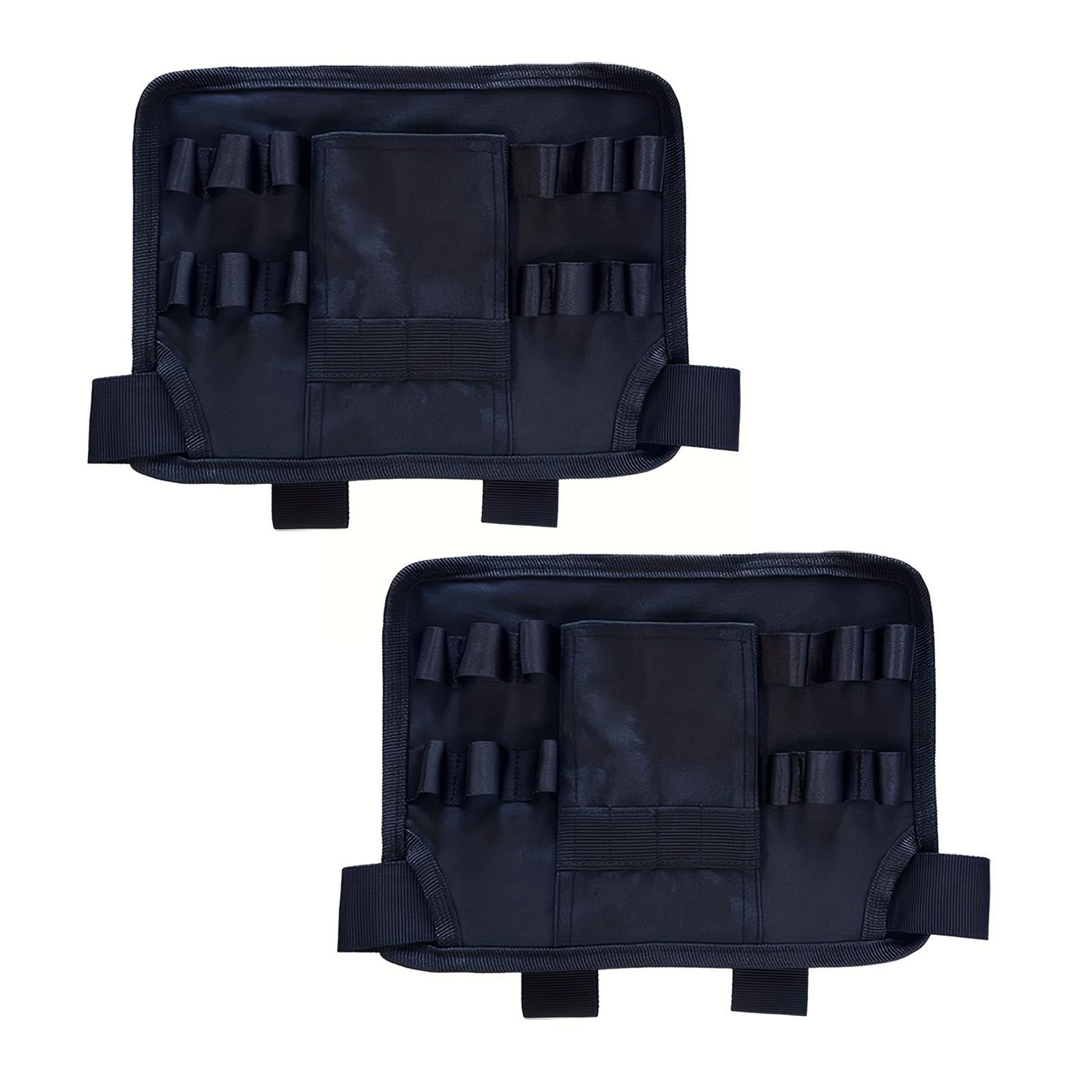 of 2 Electrician Leg Tool Pouches Multi Tool Holder with Adjustable Belt Clip Electricians Bag for Easy Access Black Pouches