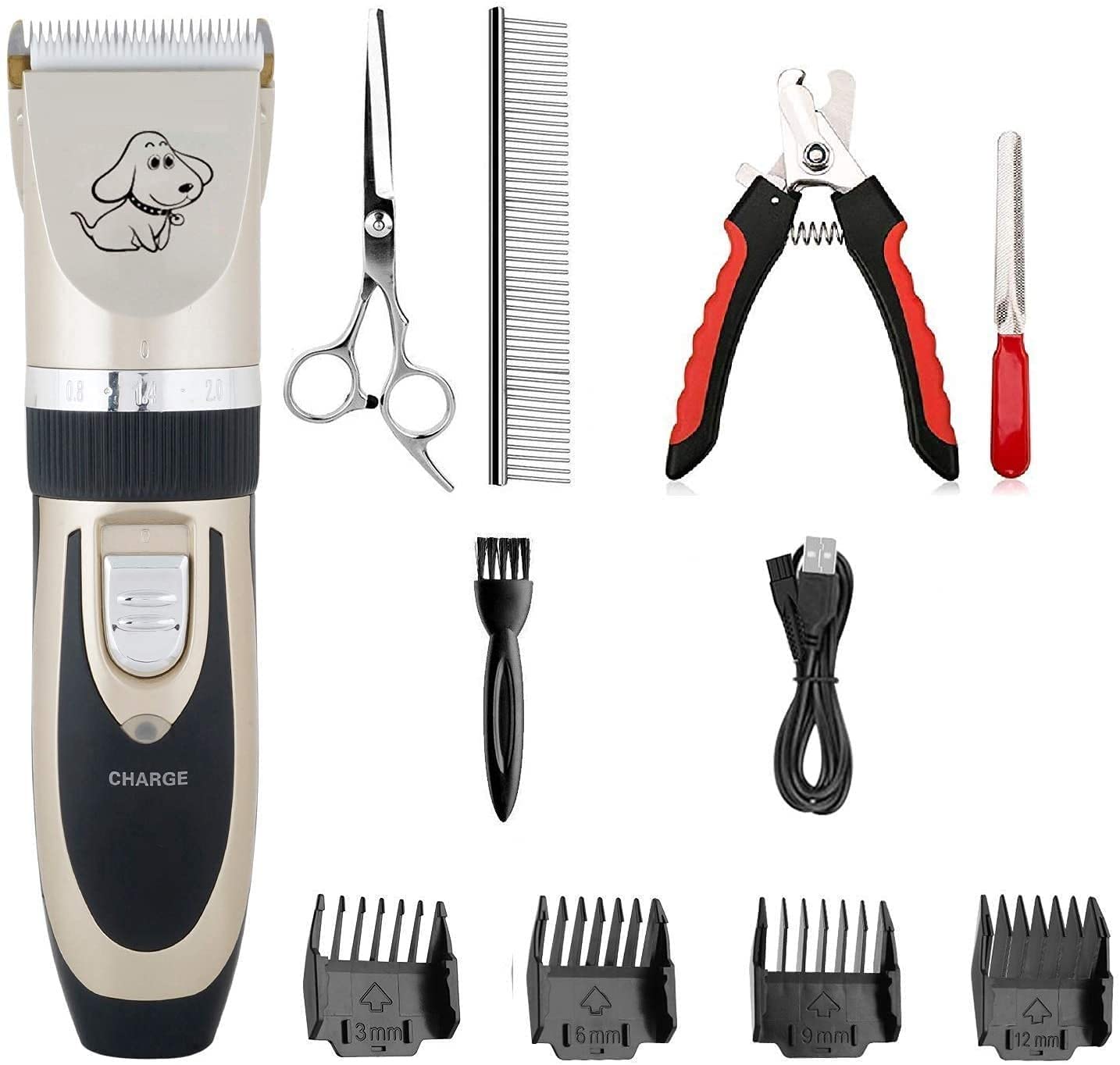 PESOMA Professional Automatic Rechargeable Pet Hair Trimmer with USB Charger for Dogs (B0BPPP49NG) Amazon Price History, Amazon Price Tracker