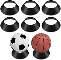 Skrfren 8-Pack Ball Display Stands - Durable Plastic Pedestals for Soccer, Basketball, Football & Sports Memorabilia