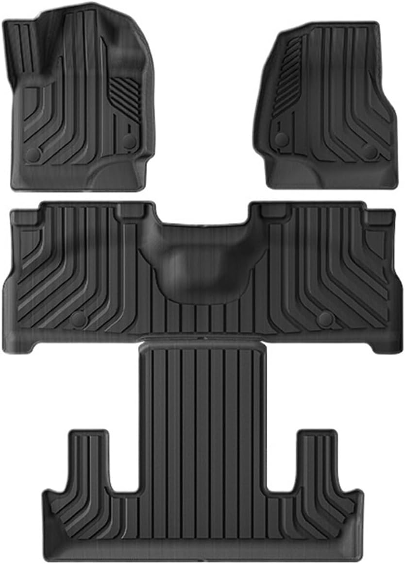 Car Trunk Mat Compatible with Expedition 2018-2024 TPE Car Floor Mats All Weather Rear Trunk Pad Cargo Liner Compatible with Seat Back Pads car mat(TPE Foot Pads)
