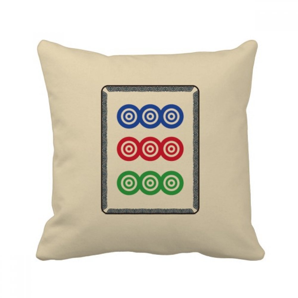 Coussin Mahjong Cercle 9 DIYthinker 40x40 cm multicolore pour decoration canape salon