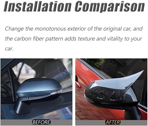 Miniatura 4 de BOYUER 2 tapas protectoras para espejo retrovisor lateral del automóvil, accesorios de decoración exterior para Toyota Corolla 2020 2021 2022 2023