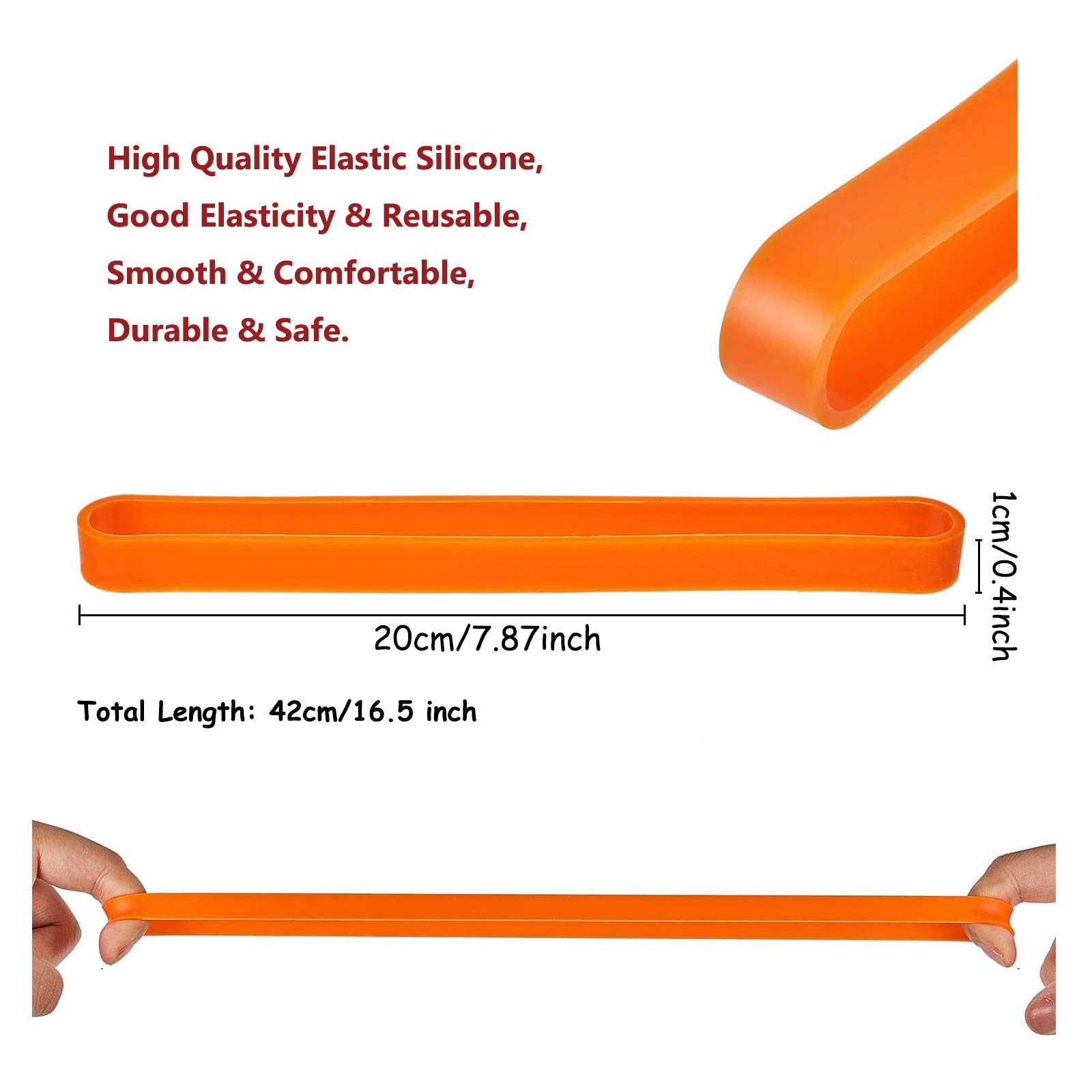 12 Bandes élastiques En Silicone Colorées – Pour Attacher Livres, Papiers, Fournitures De Bureau – Réutilisables – Lot De 12 Pièces - 8