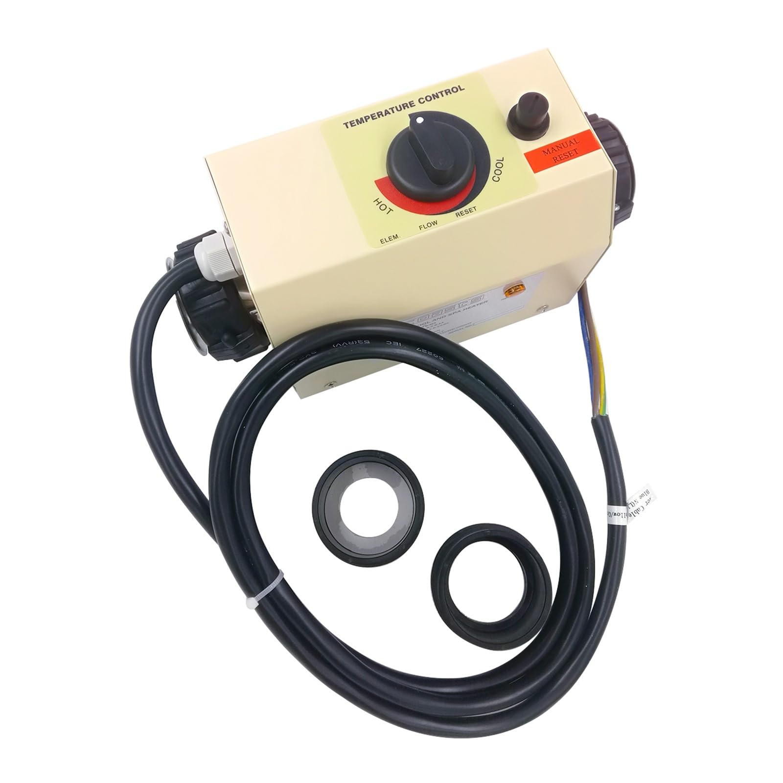 Termostato for Calentador de Agua eléctrico de 3 kW for Piscina, bañera de hidromasaje y masajes. para SPA, bañera(Imperial 48mm)