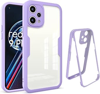 Ysnzaq for Oppo Realme 9 Pro Plus Case with Screen Protector QB ClearPurple