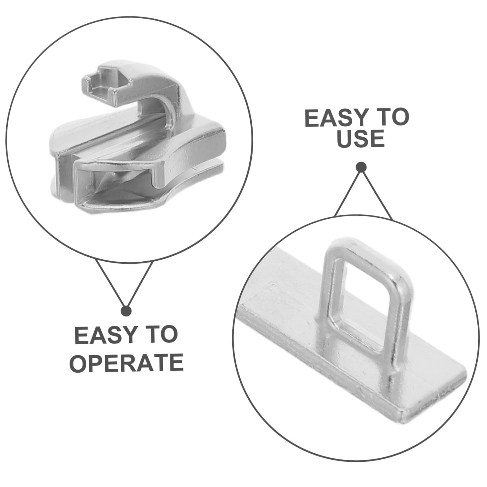 Baluue 2 Set Blocco per Valigia in Lega di Zinco Argento 6x1,1x0,8 Cm per Cerniera per Valigie, e Resistente per Viaggi Internazionali