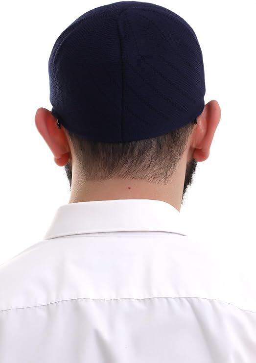 ihvan online Kufi Hats for Men, Taqiya, Takke, Turkish Muslim Winter Woven Caps, Peci, Islamic Prayer Skullcap, Islamic Gifts