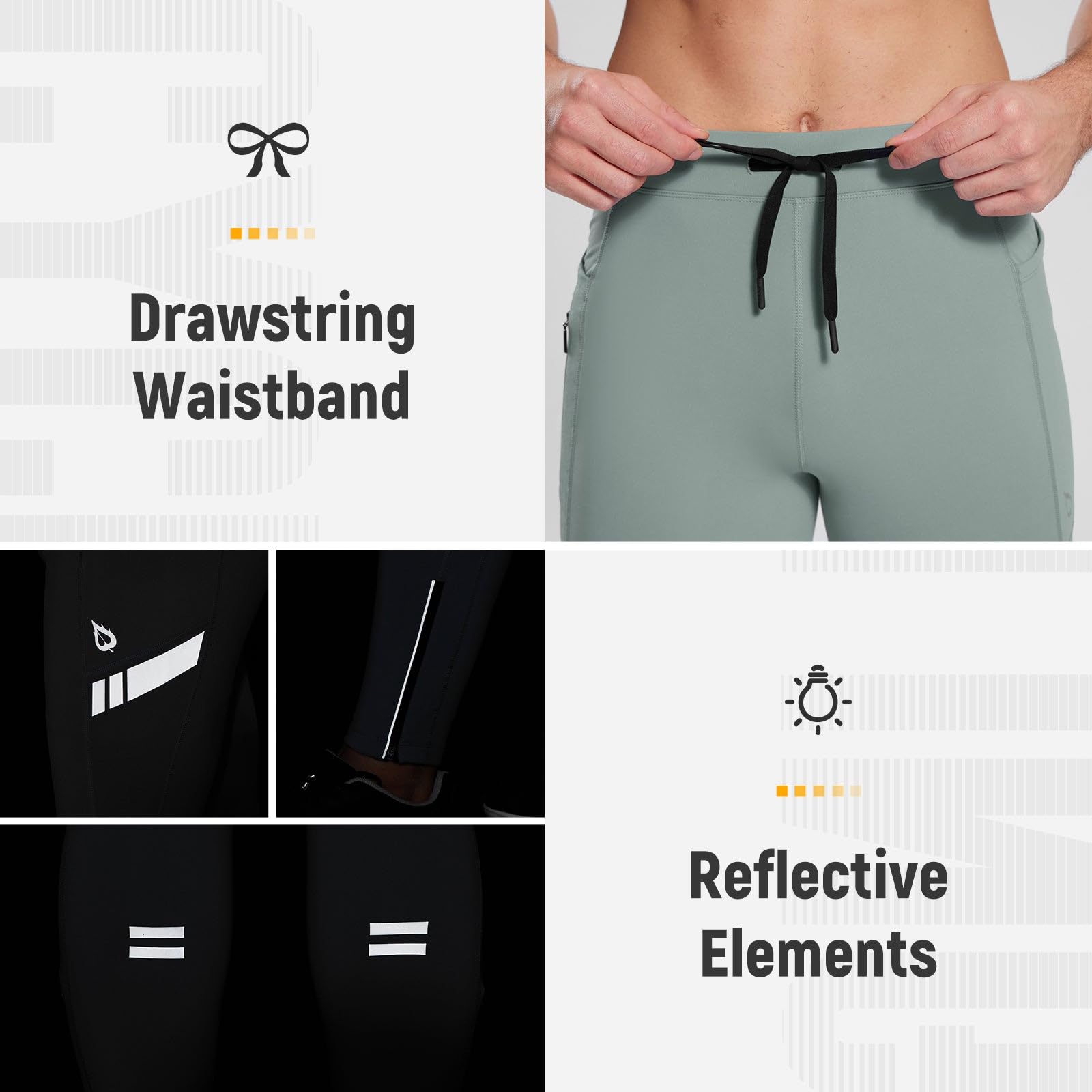 BALEAF Pantalones térmicos forrados de forro polar para hombre, impermeables, con bolsillos, para senderismo, para clima frío