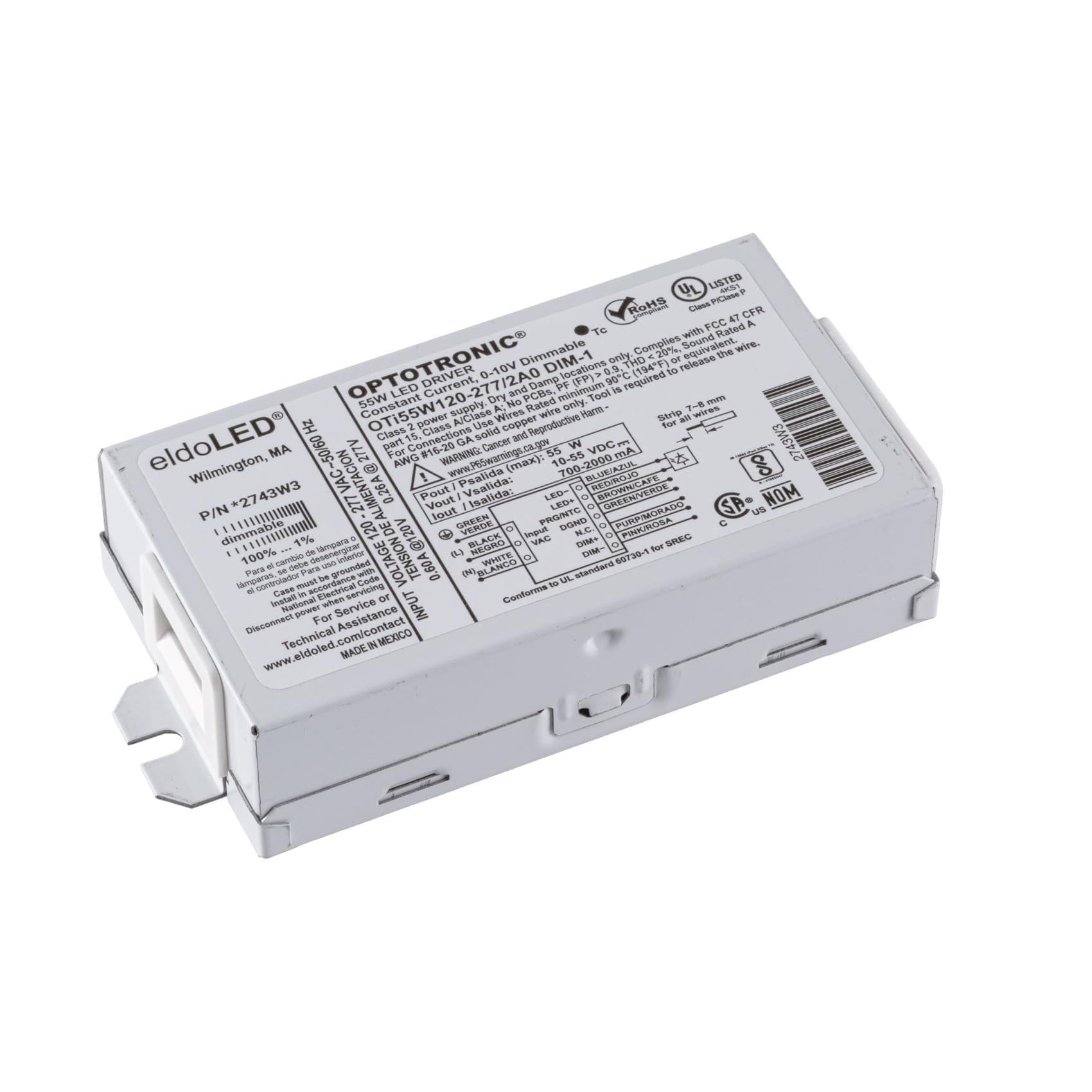 Amazon.com: eldoLED *2743W3 OPTOTRONIC 55W Constant Current 0-10V
