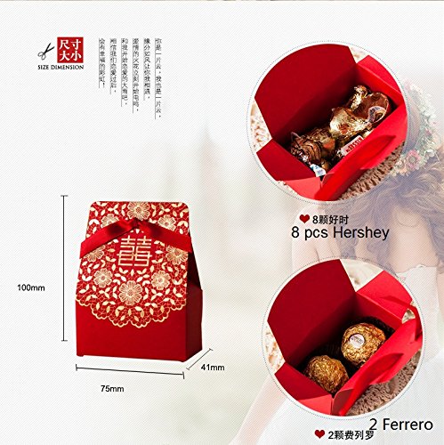 Fun Express - Medium Red Gift Bags for Party - Party Supplies - Bags - Paper Gift W & Handles - Party - 12 Pieces