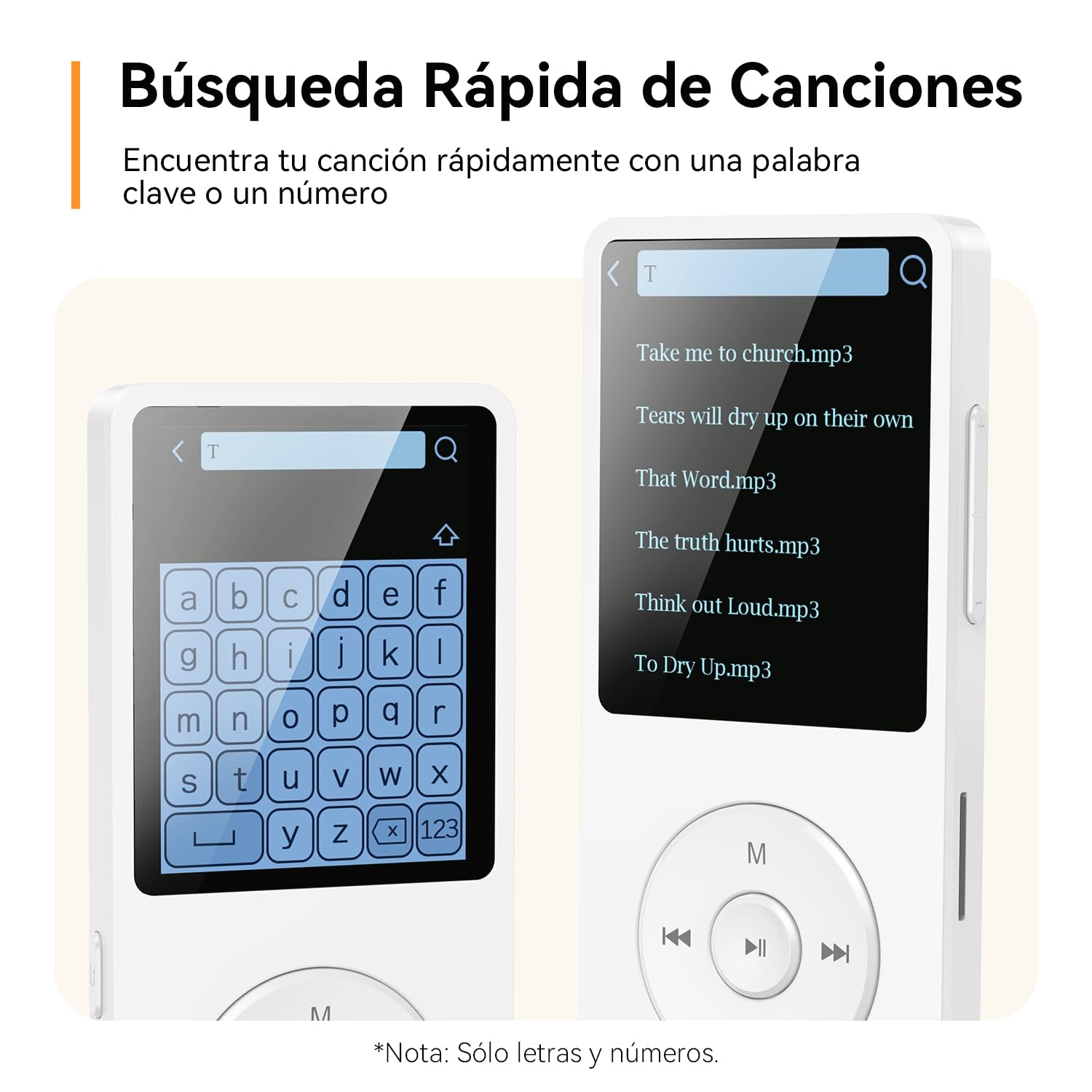 64GB Reproductor MP3 Bluetooth 5.3 con Caja, AGPTEK MP3 Player, Reproductor MP3 Deportivo Portátil, 1.8" Pantalla de 70H de Reproducción, MP3 de Niños Radio FM, Blanco