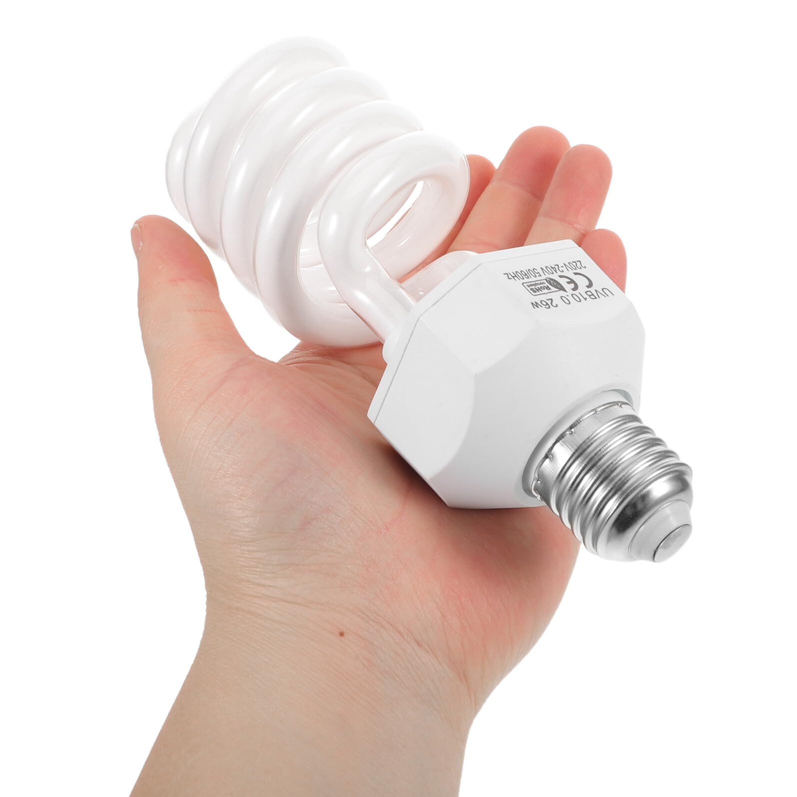 Hemobllo Lámpara Uvb para Reptiles Luz Ultravioleta 10w y 26w para Terrarios de Dragón Barbudo y Tortugas, Vidrio y Metal para Iluminación Uniforme en Terrarios Desérticos