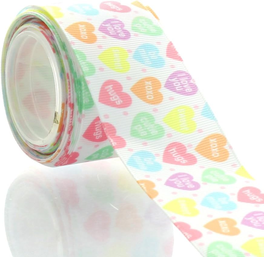 3" Valentine Much Love Grosgrain Ribbon 25yd