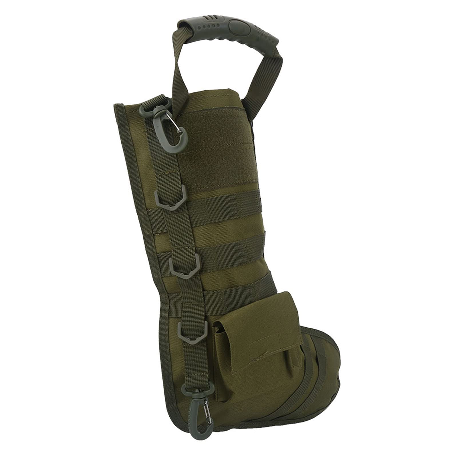 Sempoda 3 Farben Taktischer Weihnachtsstrumpf aus Nylon, Aufbewahrungstasche für Outdoor-Militärzubehör, Weihnachtsdekoration, Geschenktüten, Weihnachtsbaumstrumpf, Ornamente für Urlaub,(OD Grün)