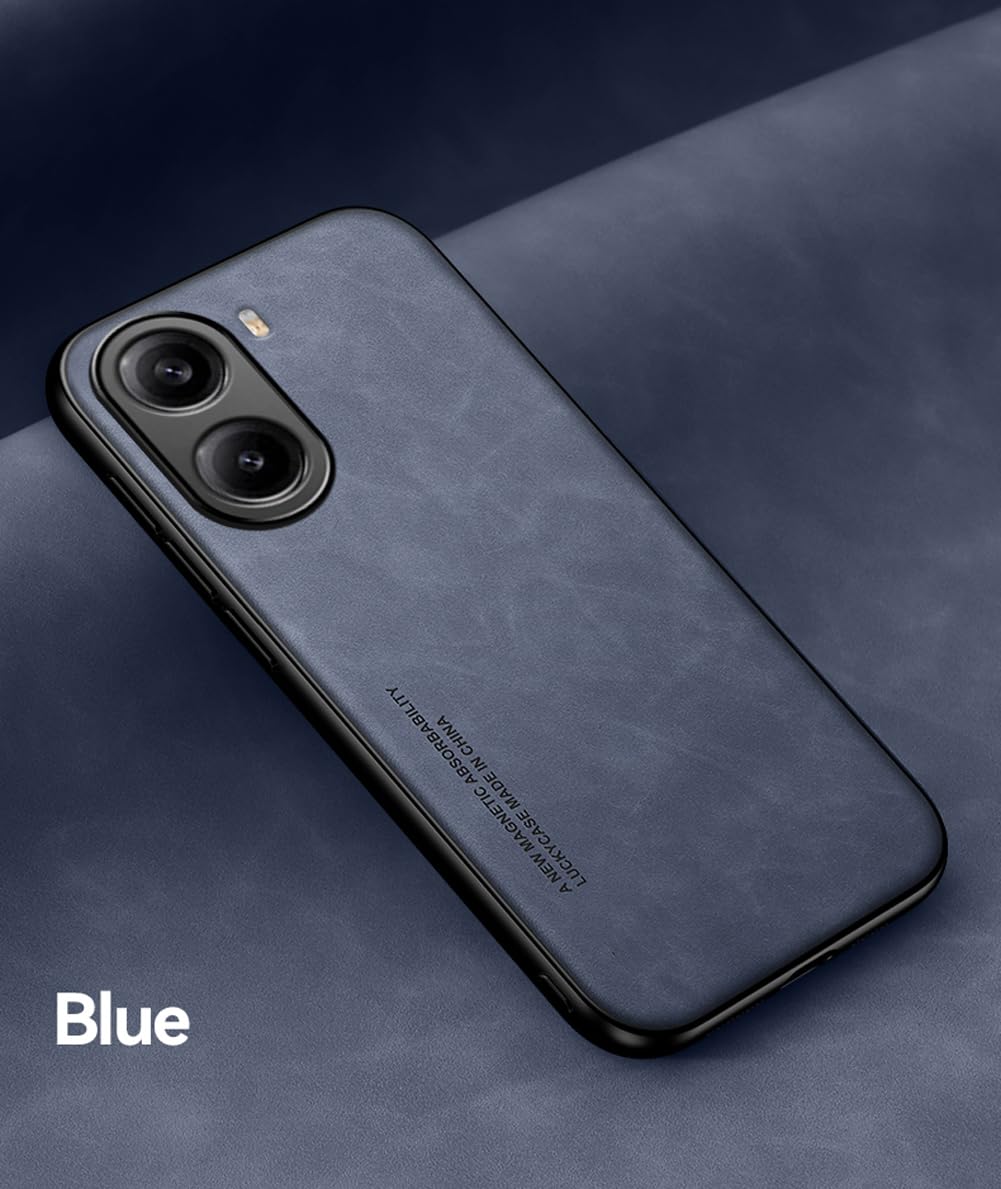 Kepuch Silklike Cover per Redmi Turbo 4 / Poco X7 Pro - Custodia Case Piastra Metallica Incorporata - Blu