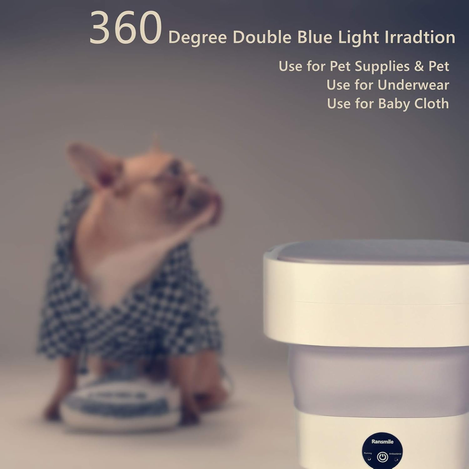 70% оƒƒ Dіѕсоunt Portable Mini Folding Washing Machine, Magic Foldable Small Clothes Washing Machine Washer Laundry Tub Wash Machine for Travelling Apartment Dorm The Third Generation Double Blue Light Design(Pink)