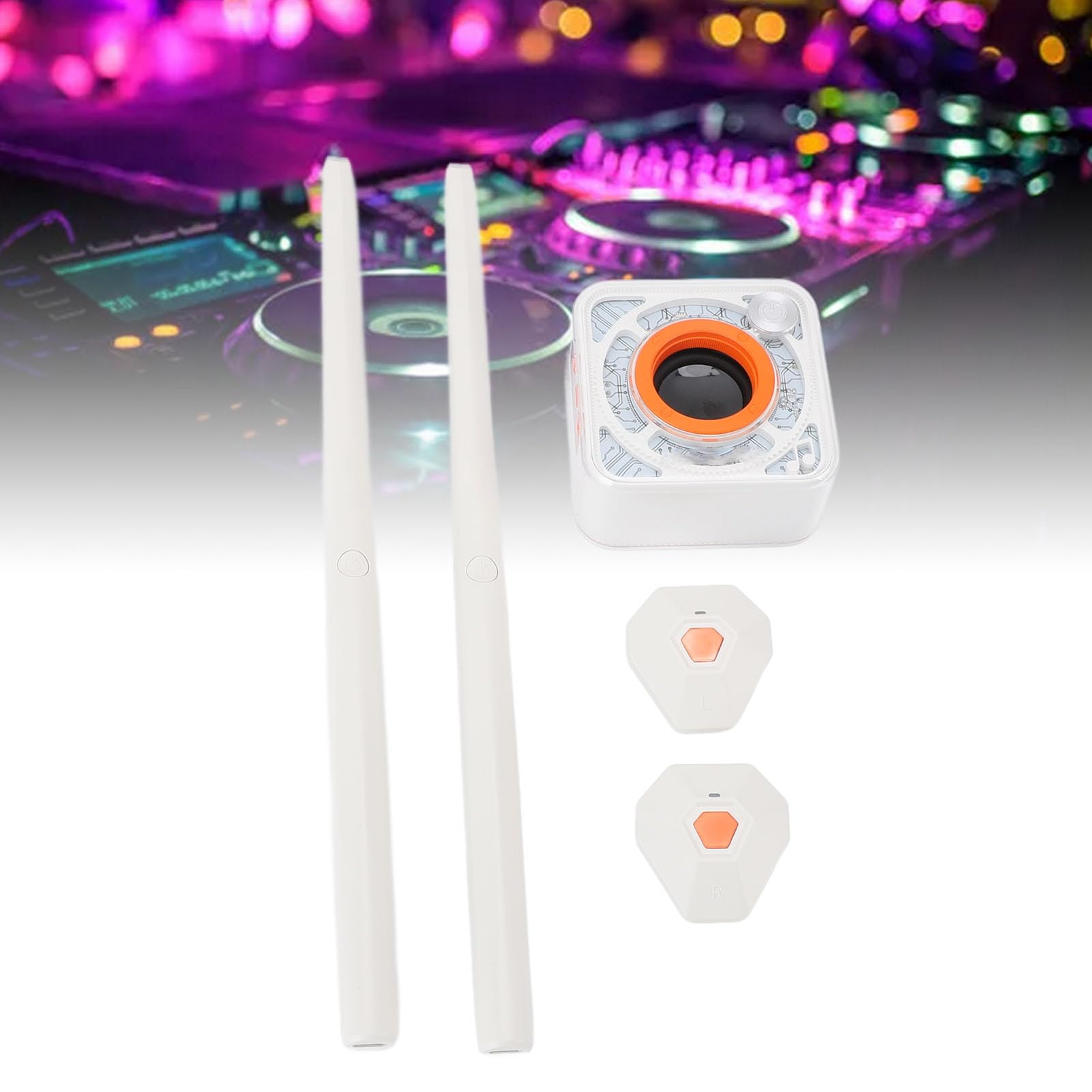 Generic Somatosensory Air Drum Kit Set di Batteria Portatile con Rilevamento del Movimento 3D per realtà Virtuale per la Casa All'aperto, Materiale ABS Leggero, Piacevole Esperienza di Gioco
