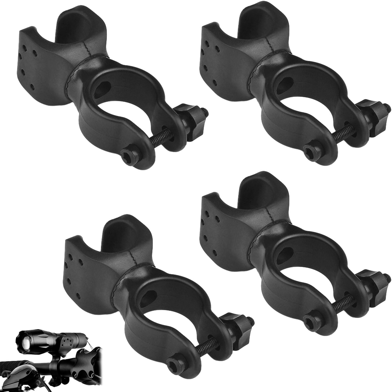 4Pcs Cane Holder for Drive Rollator,Walking Stick Holder for Mobility Scooter,Portable Walking Stick Holder,Sturdy Cane Holder for Bike,Suitable for Crutch Holder,Wheelchair,Mobility Scooter,Bike