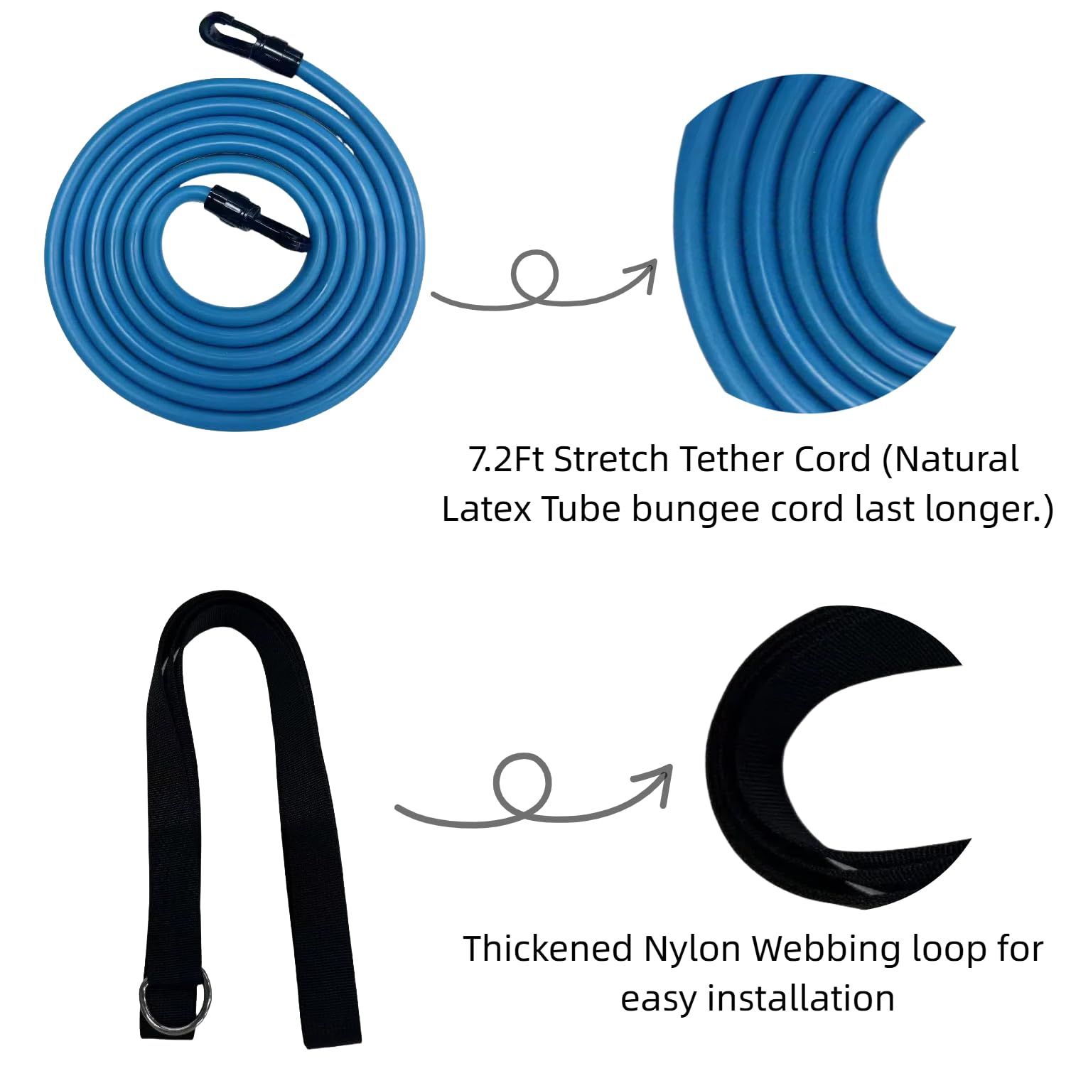 Static Tether Swim Swim Tether Stationary Swimming System, Swim Resistance  Belt Swimming Tether Belts For Swimming Pool Harness Swim Training Belt  Stationary Swim Trainer Swimming Belt Swim Belts 1 Way To Use