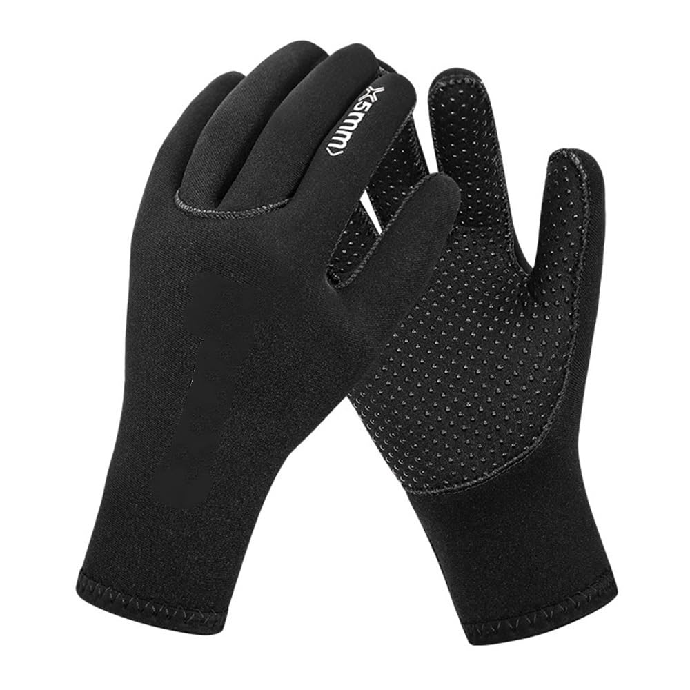 Guanti Sub 1 paia 3mm 5mm Guanti da immersione in neoprene Uomo Donna Antiscivolo Guanti da nuoto subacquei resistenti all'usura Attrezzatura for lo snorkeling Guanti Neoprene(01Diving Gloves 5MM,M)