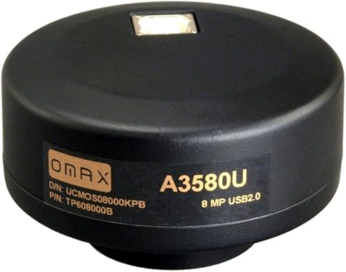 Miniatura 3 de OMAX Cámara digital de microscopio USB de 8.0MP con software avanzado y diapositiva de calibración (Windows 8 y 10, Mac OS X, compatible con Linux)