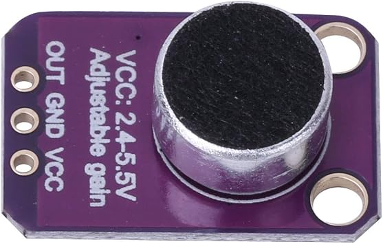 MAX4466 Microphone Amplifier Module,High Sensitivity Sound Microphone Sensor Detection Module 2.4V to 5.5V Microphone Preamplifier Sensor Module