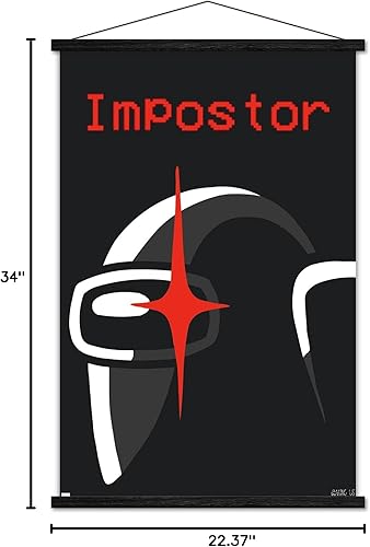 Miniatura 6 de Trends International Póster de pared de Among Us Impostor, 22.37 x 34.00 pulgadas, impresión premium y colgador negro