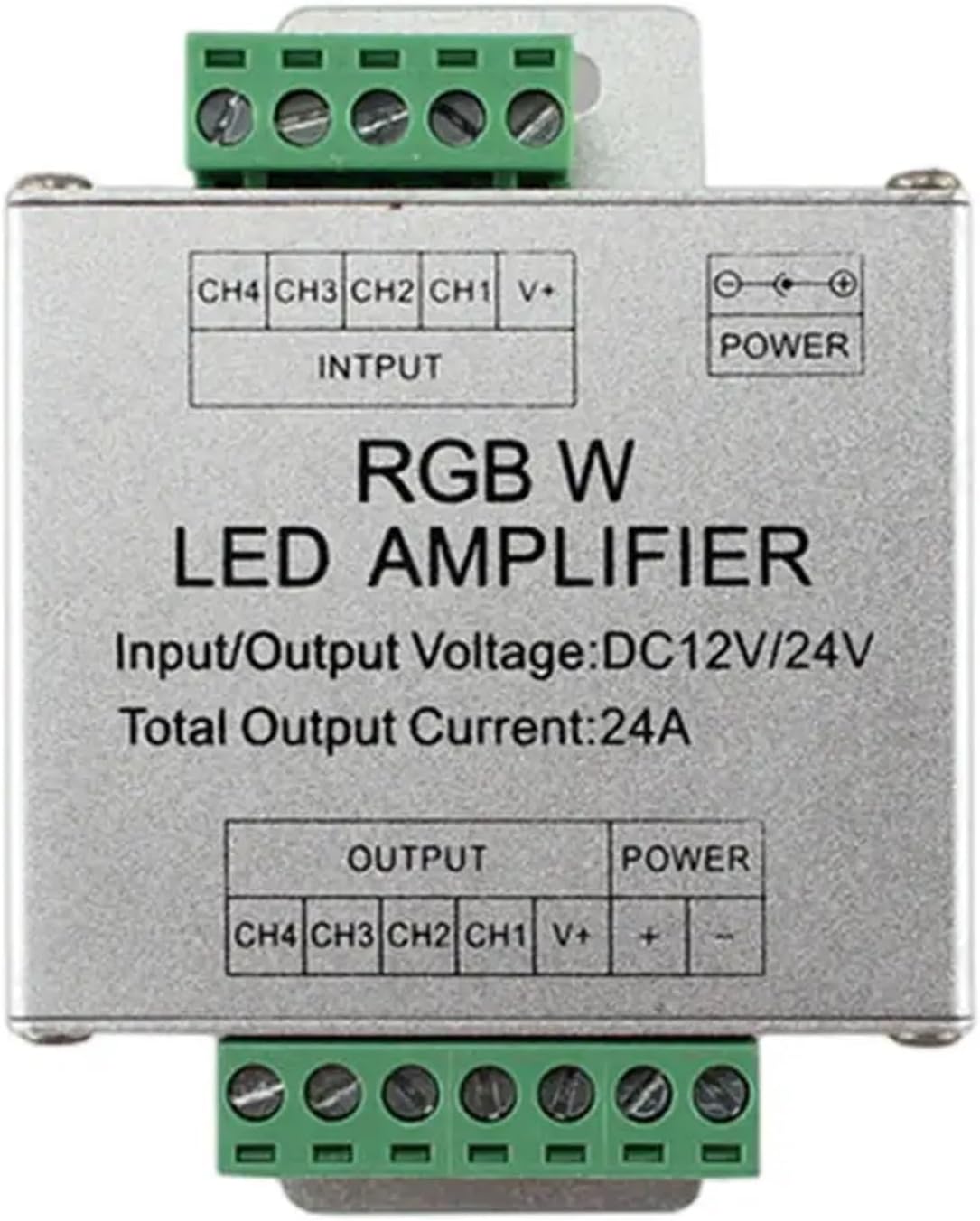 LED Amplifier Controller 1CH/3CH/4CH/5CH 12A/24A/30A/50A Suitable for Monochrome/RGB/RGBW/RGBWW RGB+CCT Light Strip Power(RGB 12a)