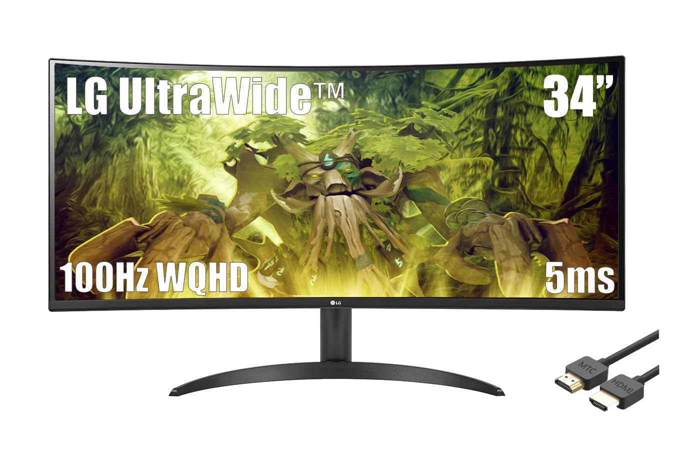 LG 34インチ Curved UltraWide Gaming Monitor LG 34” Curved UltraWide Monitor, 21:9 WQHD (3440x1440) VA Display