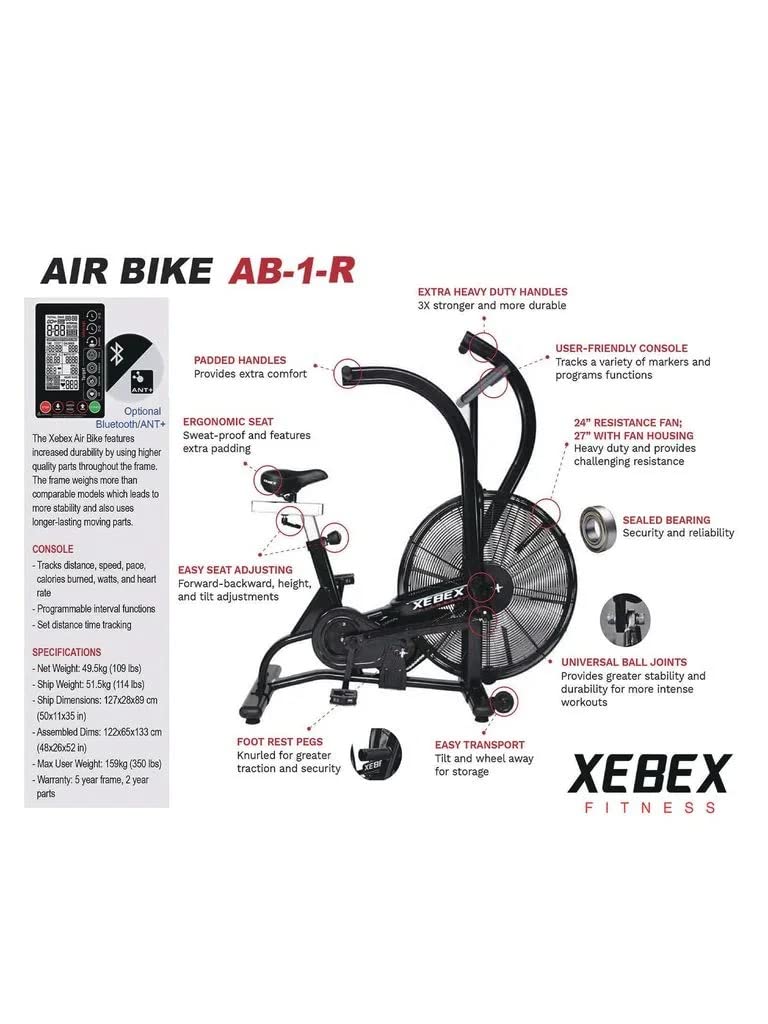 Xebexfitness Air Bike Bluetooth Console Desertcart INDIA