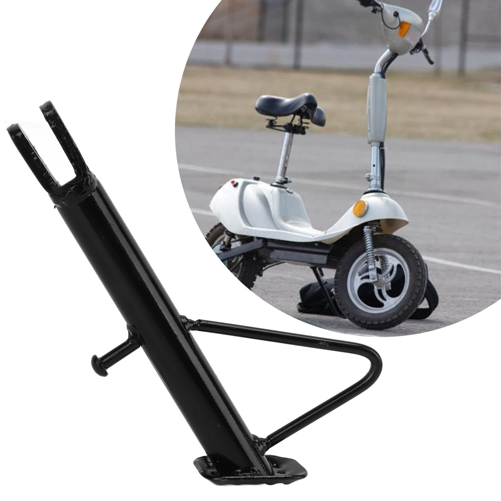 Alomejor Cavalletto per Moto Supporto per Piede di Parcheggio Cavalletto Laterale Cavalletto Laterale Posteriore per Scooter