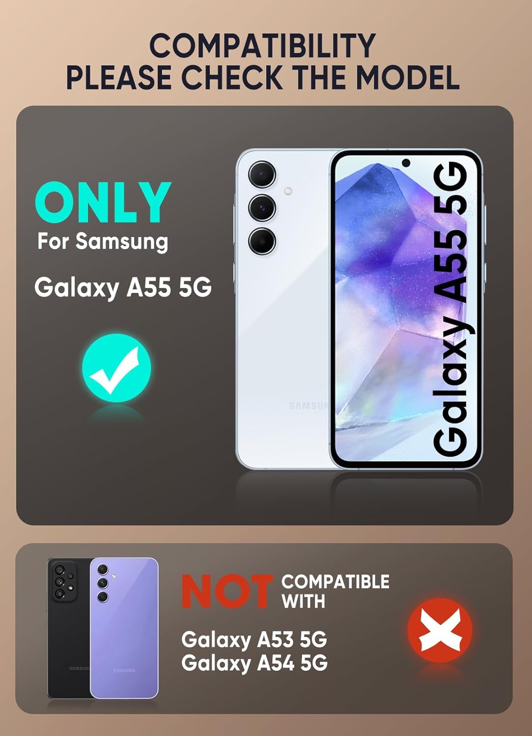 SUPCASE Unicorn Beetle Pro for Samsung Galaxy A55 Case with Stand [Built-in Screen Protector & Belt Clip] [Military-Grade Protection] Kickstand Phone Case for Galaxy A55 5G (2024 Release), Black