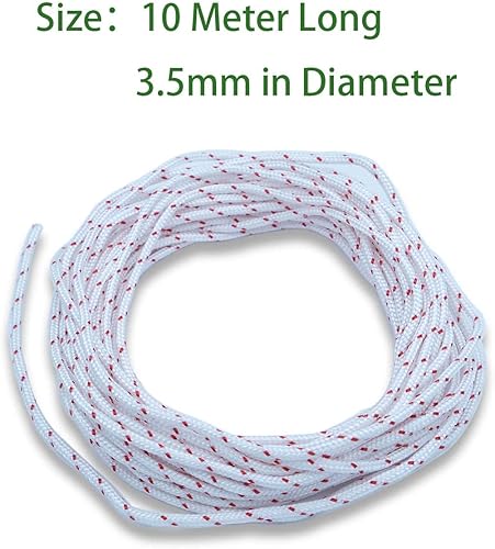 Miniatura 3 de Cuerda de arranque de retroceso de 0.138 in (32.8 ft, diámetro exterior de 0.138 in) para cortacésped, recortadora de cuerdas, motosierra, generador