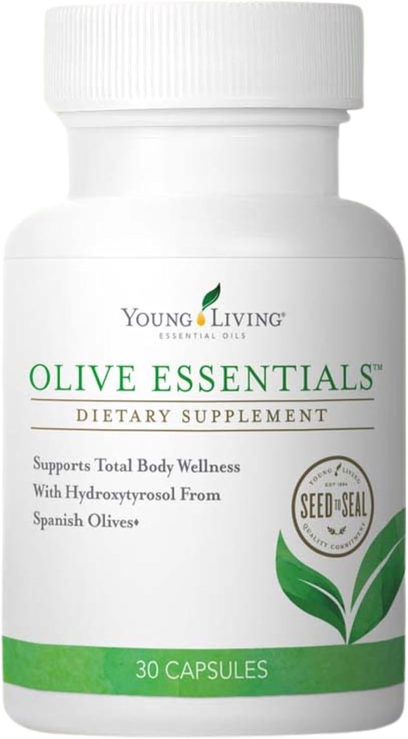 Young Living Olive Essentials - 30 ct - Hydroxytyrosol, Olive Leaf Oil - Immune Support, Antioxidant, and Internal Cleansing Properties - Promoting Overall Wellbeing