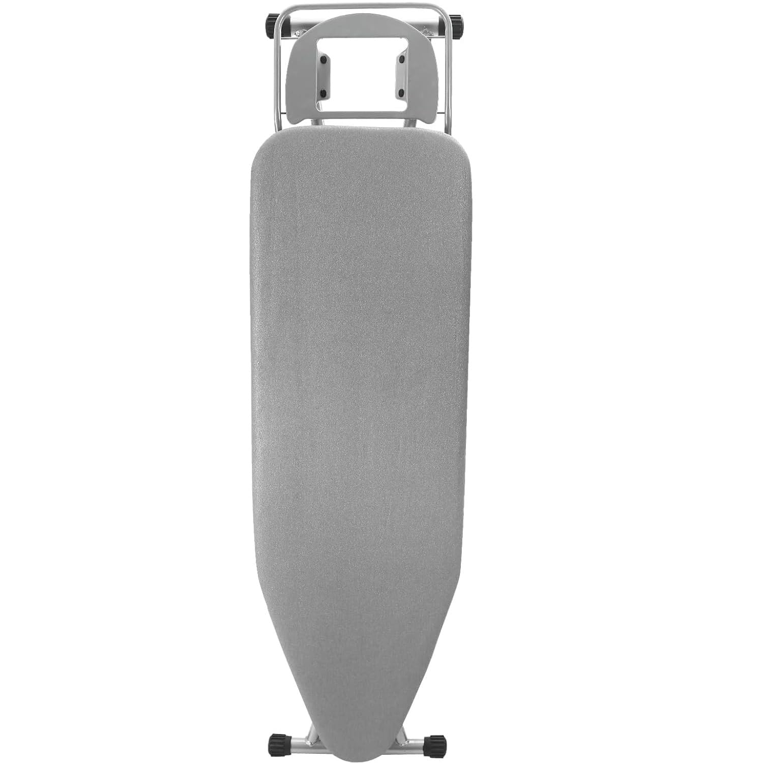 DrySmart Folding Ironing Board 122×38cm - Adjustable Height 74–91cm, Safety Lock & Anti-Slip Feet, Iron Board with Silicone Iron Rest & Cover, Compact Laundry Support Home Use (Grey)