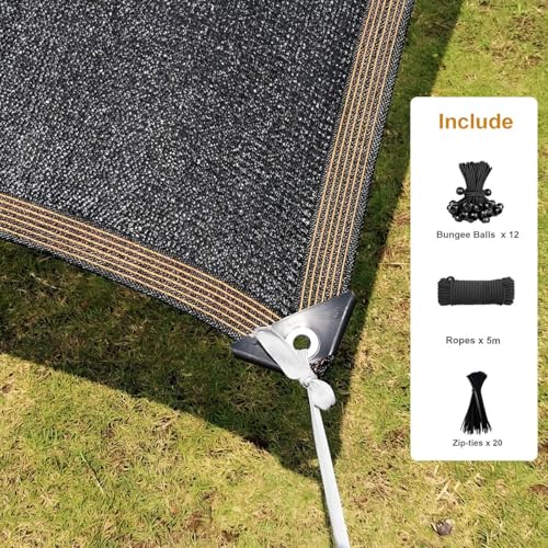 Toile d'ombrage 90% avec œillets pour serre et jardin