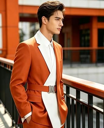 Wedding Tuxedo for Men Slim Fit 2 Piece Suit Groom Prom Dinner Party