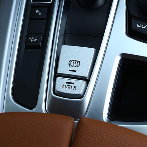 Miniatura 5 de CHEYA Cubierta de botón de freno de mano de coche de aleación de aluminio para BMW Serie 5 GT X3X4X5X6 F10 F07 F25 F26 F15 F16