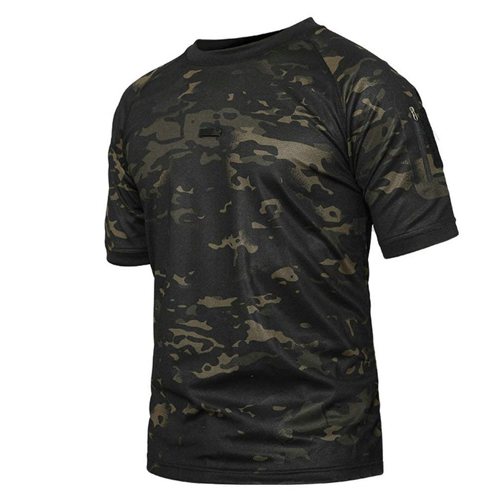 Men's Short Sleeve Tactical Work Combat T-Shirt Shirt Quick Dry UV Protection