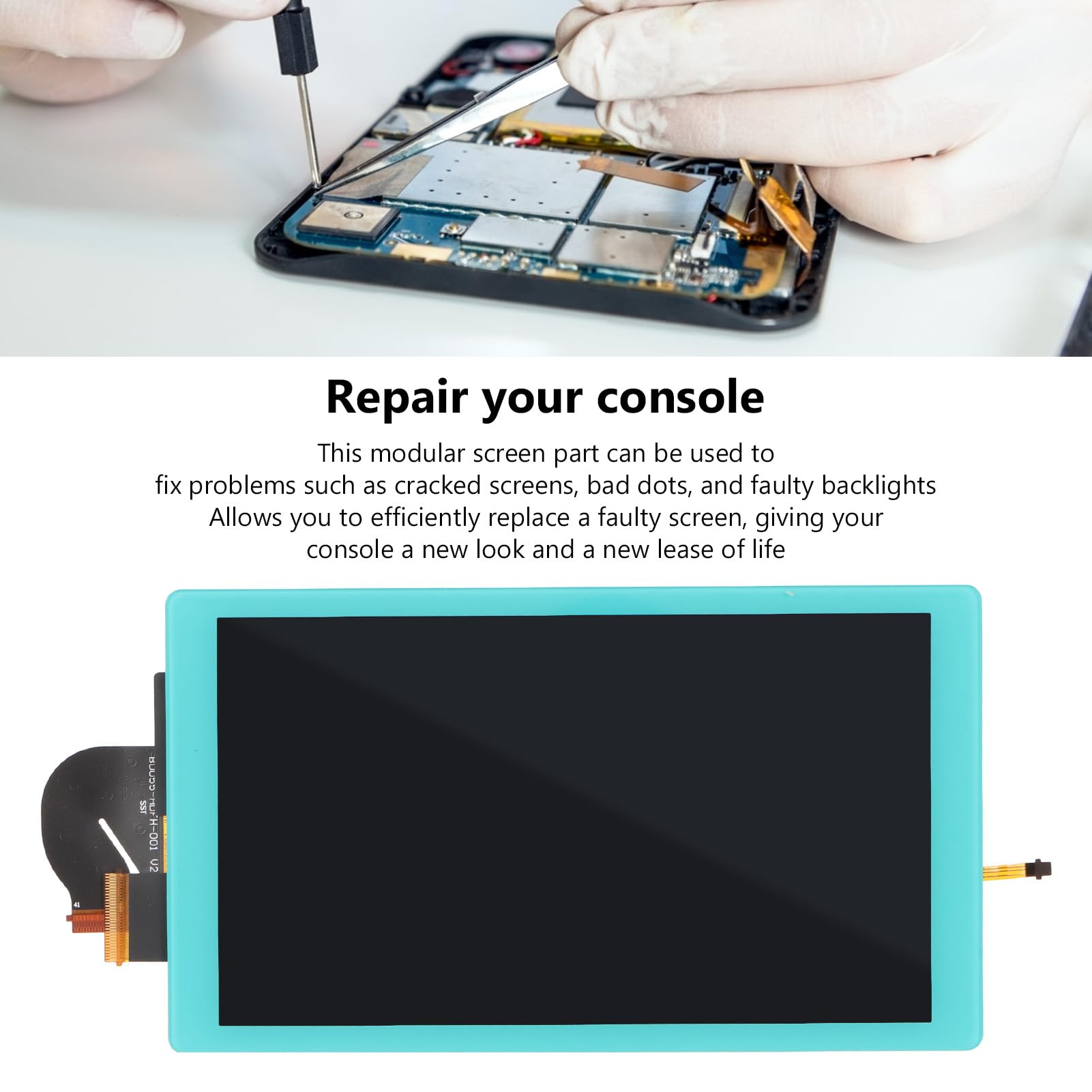 Schermata di Sostituzione LCD Retroilluminata con Touchscreen per Switch Lite Console Colore Ideale per Riparazione Schermi Tratteggiati Difettosi OEM Standard