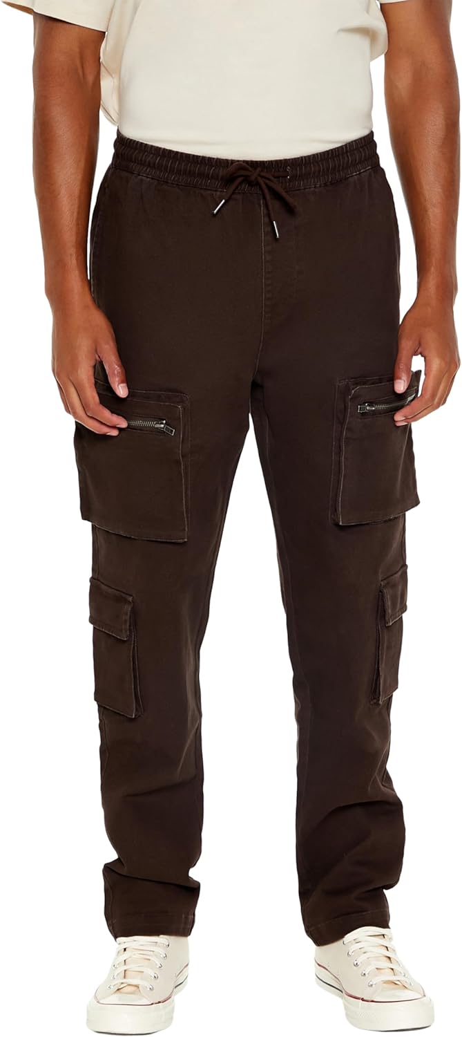 Forever 21 Mens Slim-fit Mid-Rise Cargo Joggers - Image 2