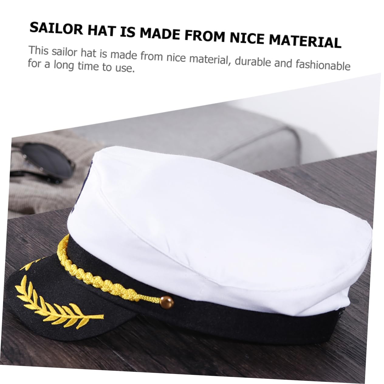20 Pezzi Cappelli da Capitano Bianco in Cotone e Plastica, Facili da Abbinare per Cosplay, Festa e Mascherata