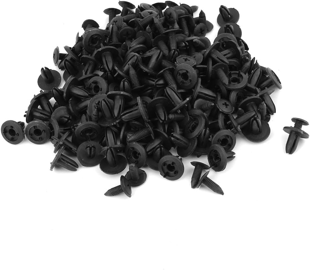 100 Pcs 20mm Length Plastic Push Fasteners Rivets Fender Clips for Car Automotive