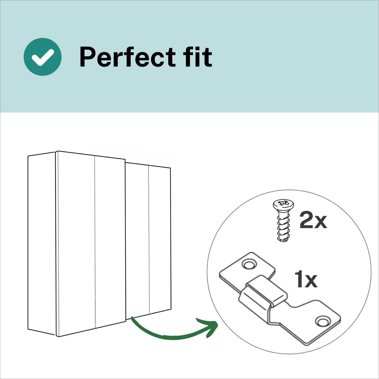 Guide Rail Bracket Sliding Door 124339 Suitable as Replacement Parts for IKEA PAX, Silver - Image 4