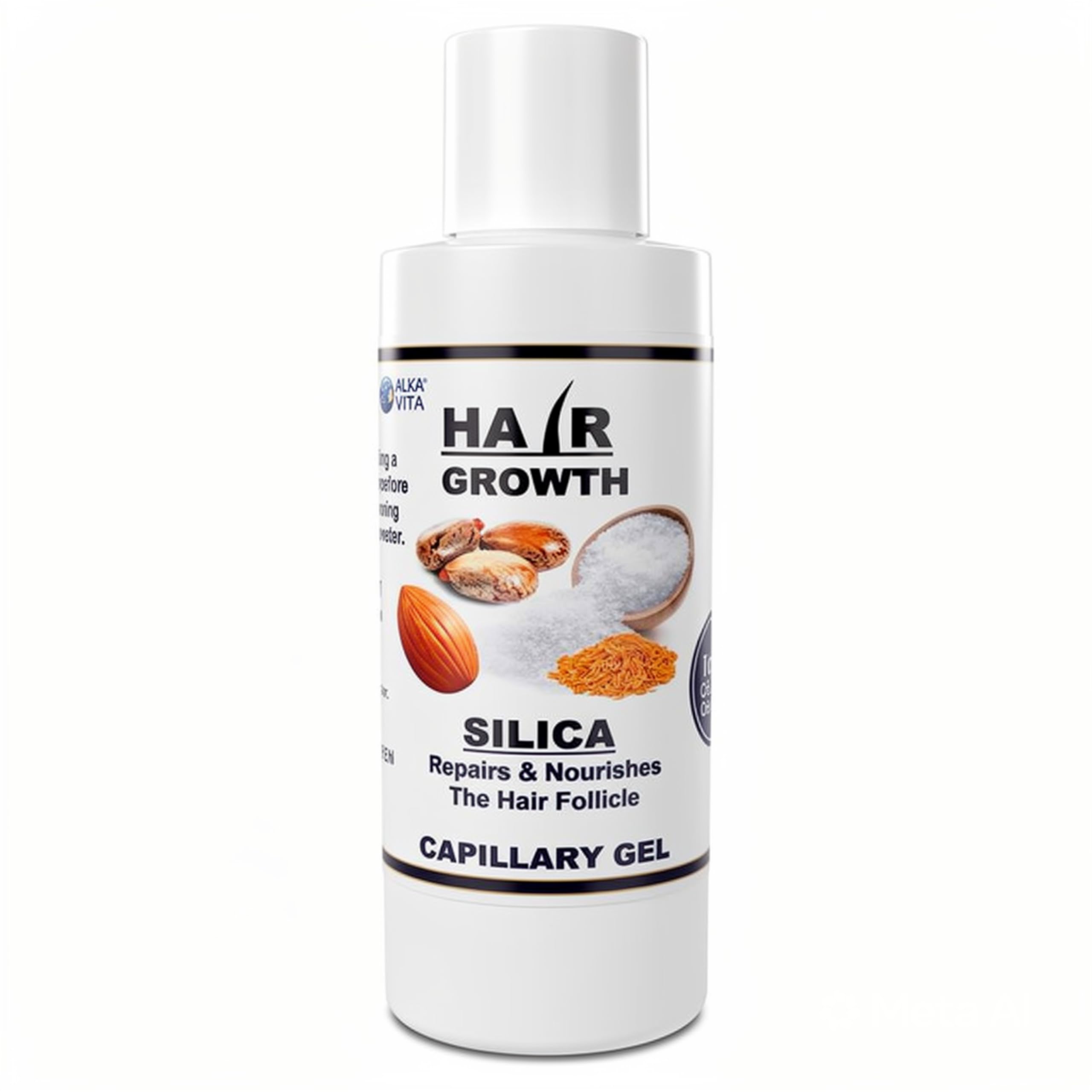 Hair Loss Capillary Gel Silica Hair Thickener Sweet Almond Rice Cactus Castor & Biotin Oil