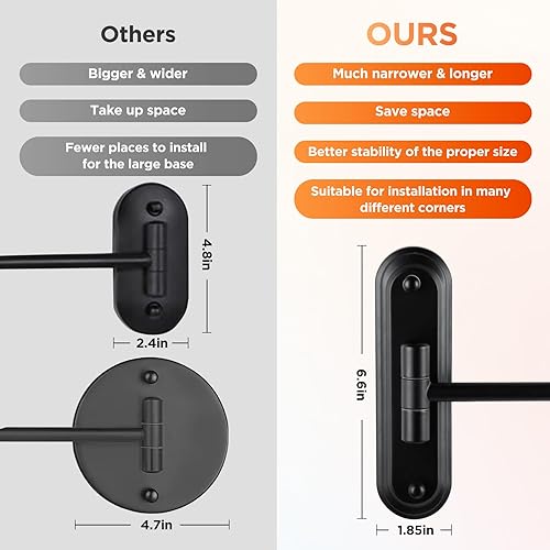 Miniatura 6 de Espejo de maquillaje montado en la pared, espejo de aumento 1x10x con doble cara de 8.5 pulgadas, espejo de maquillaje de tocador para baño