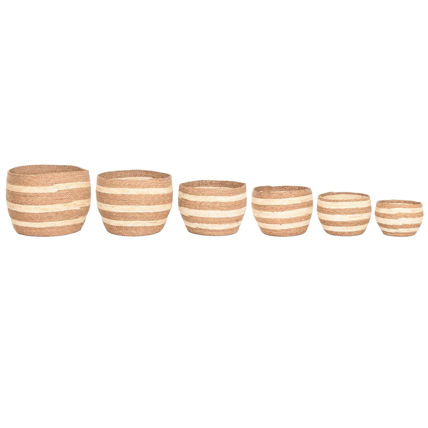 Cesta Set 6 Fibra 53x53x43 Natural 53x53x43 cm