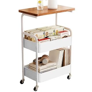 3 Tier Metal Rolling Utility Cart Functional Kitchen Storage Trolley - Amazon product rated Grade A