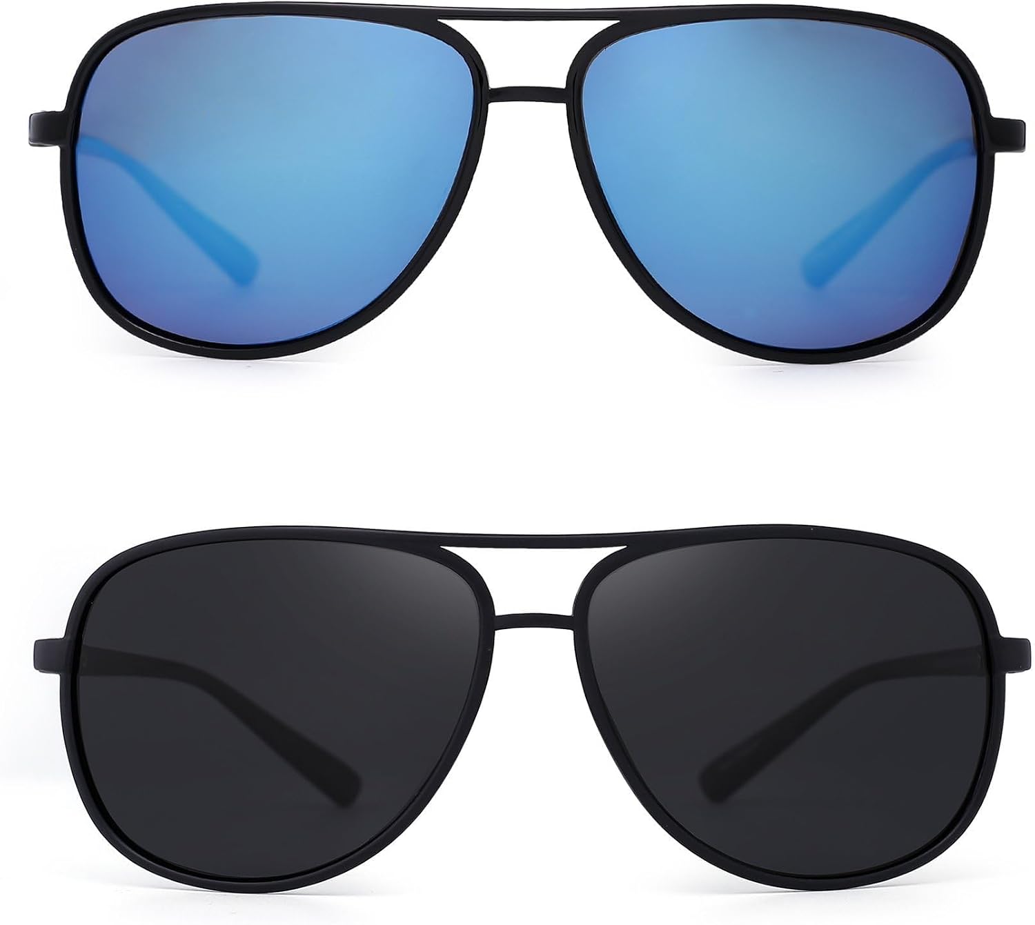 JM Retro Polarized Aviator Sunglasses for Men Women UV400 Protection
